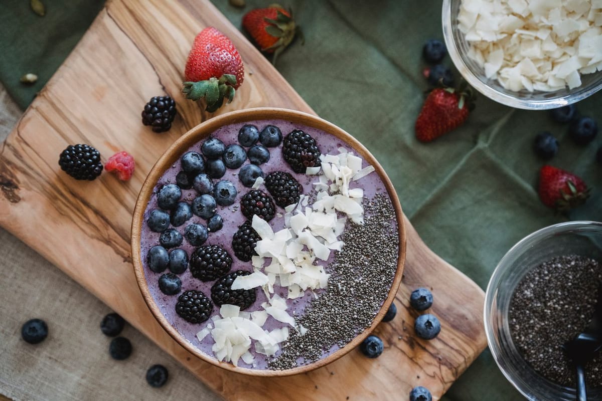 Smoothie fruit de la passion ou fruits rouges