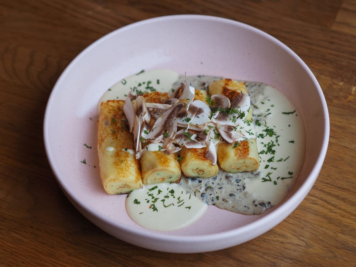 Crêpe salée poulet sauce blanche