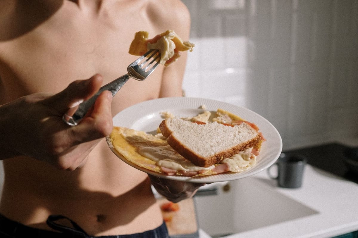 Omelette jambon & fromage